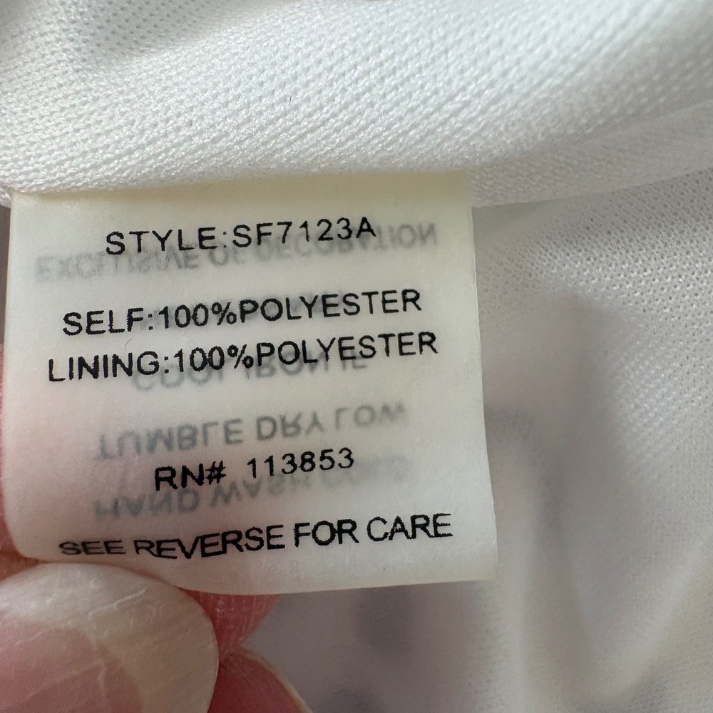 41 Hawthorn Women XL Fit and Flare Dress White Black Polka Dot Sleeveless - Picture 5 of 7